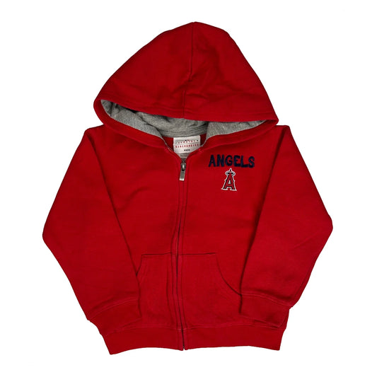 Los Angeles Angels, Age 4 Mlb Hoodie - Small Red Cotton Blend