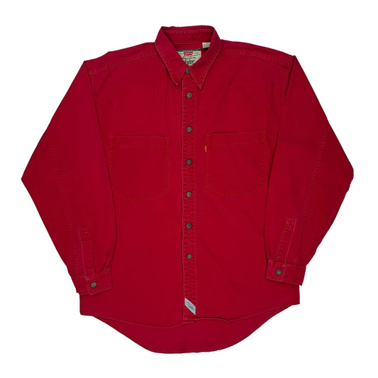 Vintage Levis Shirt - Medium Red Cotton