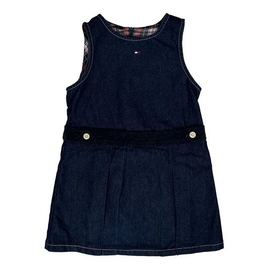 Age 2T Tommy Hilfiger Denim Dress - 2XS Navy Cotton Blend