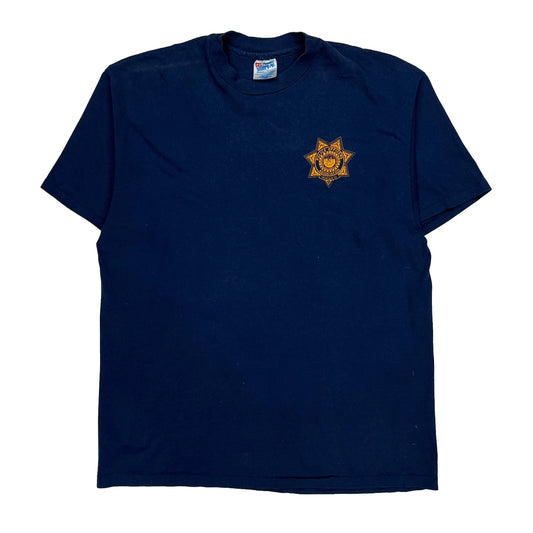 Hanes T-Shirt - XL Navy Cotton