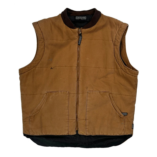 Dakota Gilet - Large Brown Cotton