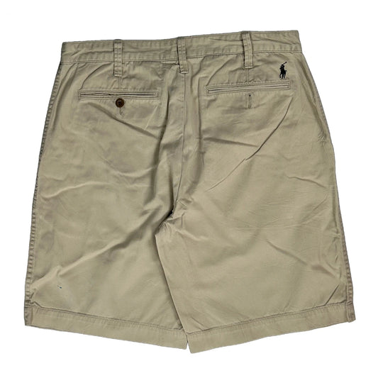 Vintage Polo By Ralph Lauren Chino Shorts - 32W 10L Beige Cotton