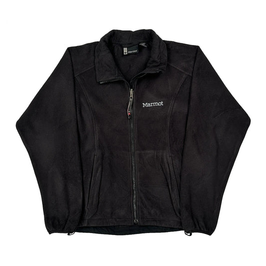 Vintage Marmot Fleece Jacket - Medium Black Polyester