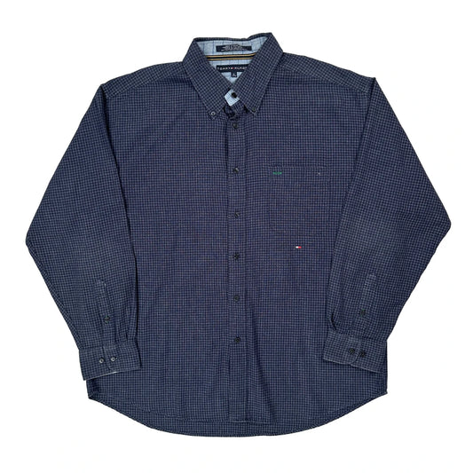 Vintage Tommy Hilfiger Checked Shirt - XL Blue Cotton
