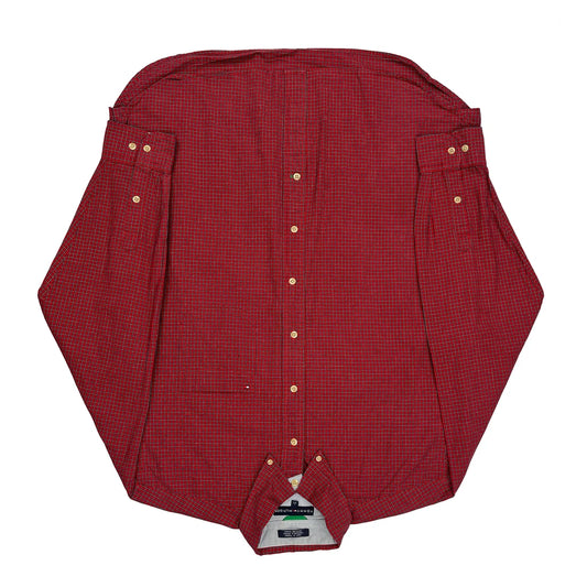 Tommy Hilfiger Checked Shirt - Large Red Cotton