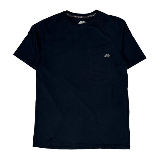 Vintage Dickies T-Shirt - Medium Navy Polyester Blend