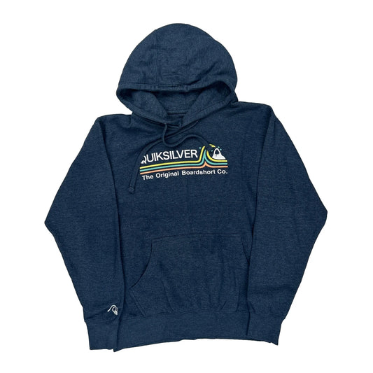 Quiksilver Graphic Hoodie - Medium Blue Polyester