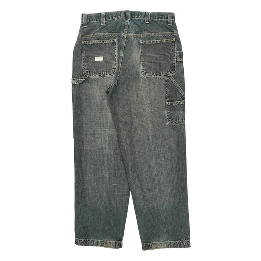 Unbranded Cargo Carpenter Jeans - 35W 32L Grey Cotton