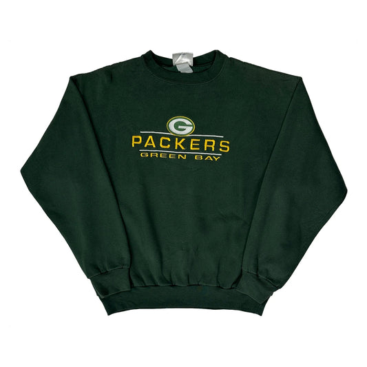 Green Bay Packers Nfl Graphic Sweatshirt - Medium Green Cotton Blend