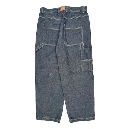 Rooky Carpenter Trousers - 36W 28L Blue Cotton