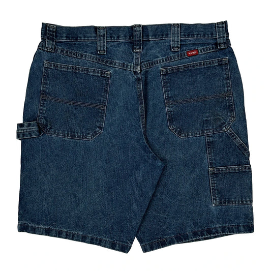 Wrangler Carpenter Shorts - 32W 9L Blue Cotton