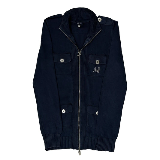 Armani Jeans Jacket - Medium Navy Knitted