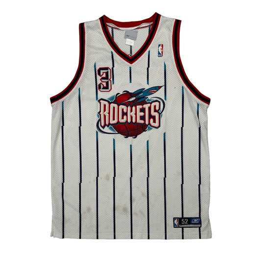 Houston Rockets Reebok Striped Jersey - 2XL White Polyester