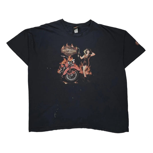 Big Island Harley-Davidson Kona, Hawaii Harley Davidson Graphic T-Shirt - 2XL Black Cotton