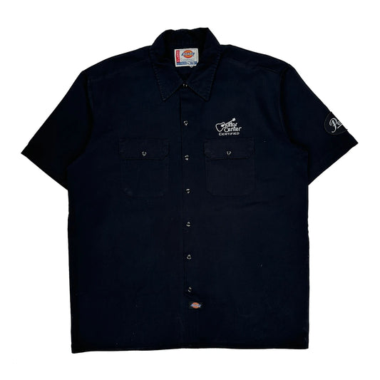 Dickies Short Sleeve Shirt - XL Black Cotton Blend
