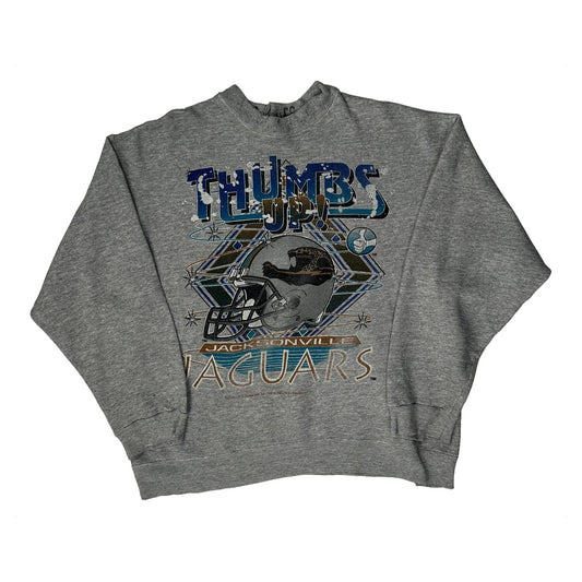 Vintage Jacksonville Jaguars Pro Player Graphic Sweatshirt - XL Grey Cotton Blend