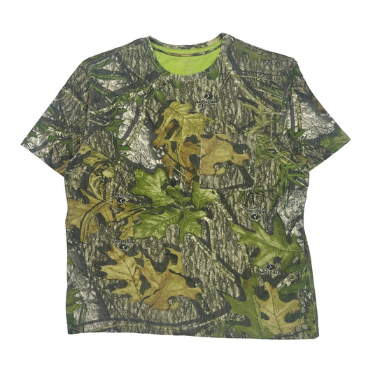 Mossy Oak Camo T-Shirt - Medium Khaki Polyester