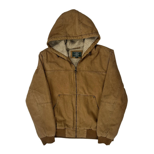 Sherpa Lined G. H. Bass & Co. Oversized Bomber Jacket - Large Brown Cotton