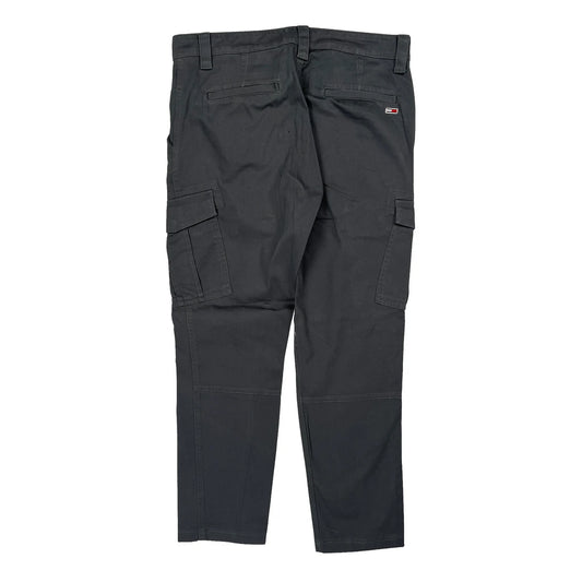 Tommy Jeans Cargo Trousers - 33W 28L Grey Cotton