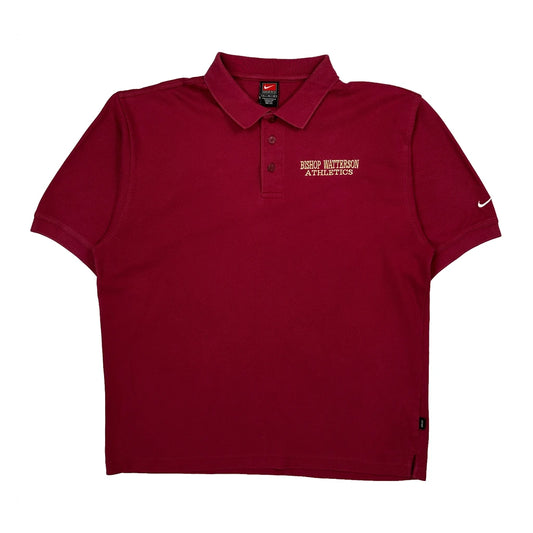 Bishop Watterson Athletics Nike Polo Shirt - Large Red Polyester