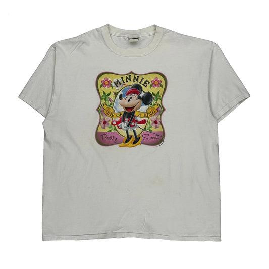 Disney Cartoon T-Shirt - 2XL White Cotton