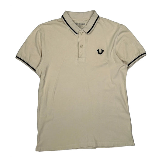 Crafted With Pride True Religion Polo Shirt - Medium Beige Cotton