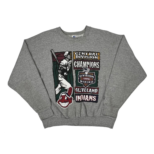 Cleveland Indians Starter Graphic Sweatshirt - Large Grey Cotton