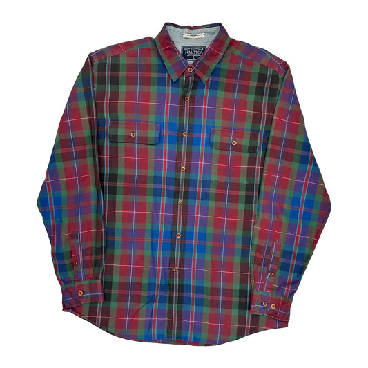 Nautica Checked Shirt - Large Multicoloured Cotton