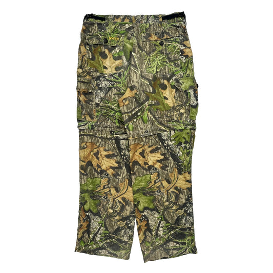 Mossy Oak Camo Cargo Trousers - Largew 32L Camo Cotton Blend