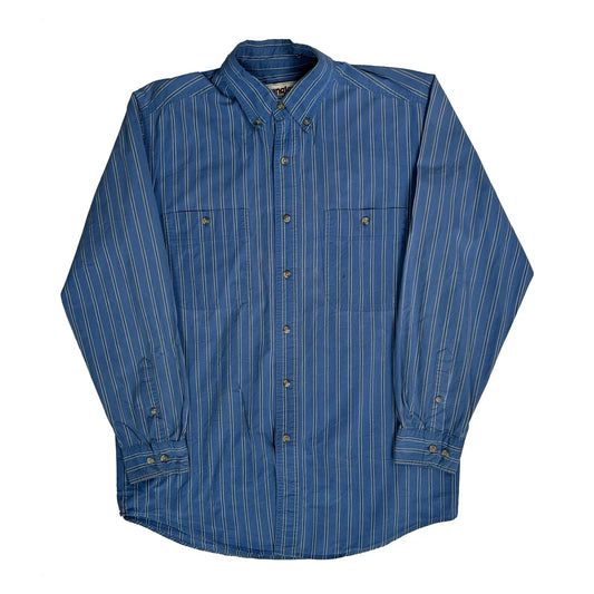 Wrangler Striped Shirt - Medium Blue Cotton