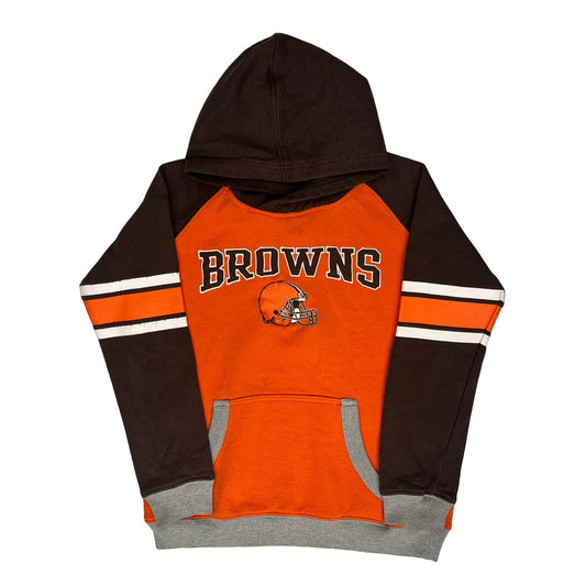 Cleveland Browns Age 8-10 Nfl Hoodie - Medium Orange Cotton