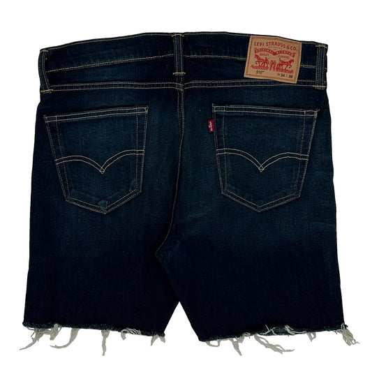 Vintage Levis Denim Shorts - 34W 9L Dark Wash Cotton