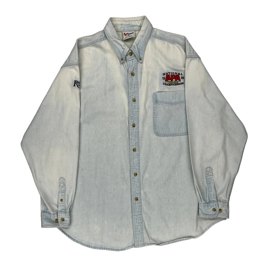 National Championship 1999 Chase Authentics Nascar Denim Shirt - XL Light Wash Cotton