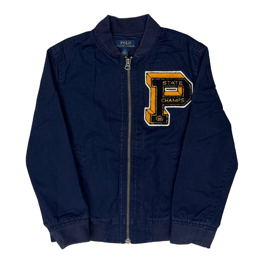 Age 6 Polo By Ralph Lauren College Varsity Jacket - Small Navy Cotton
