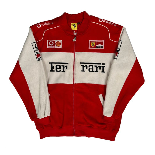Michael Schumacher Ferrari Graphic Track Jacket - Large Red Polyester