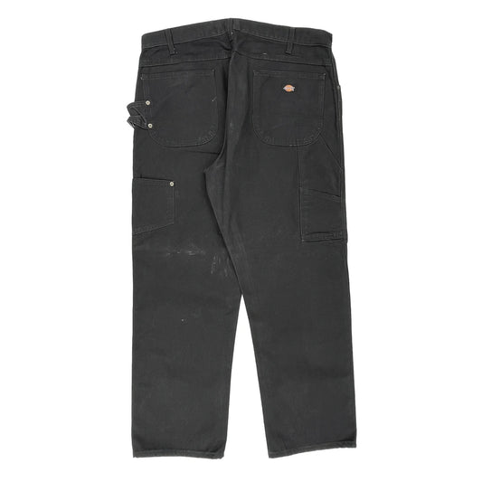 Dickies Carpenter Trousers - 38W 30L Black Cotton