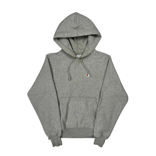 Reverse Weave Champion Hoodie - Small Grey Cotton
