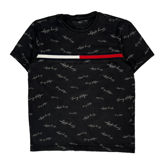 Tommy Hilfiger T-Shirt - Medium Black Cotton