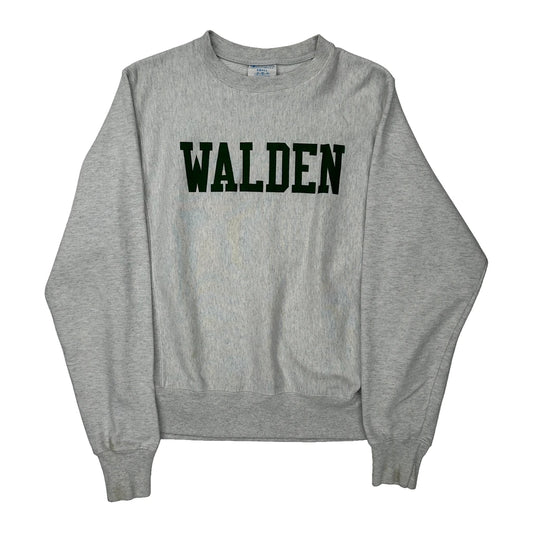 Reverse Weave Champion College Sweatshirt - Small Grey Cotton