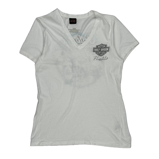 Orlando Harley Davidson Graphic T-Shirt - Small White Cotton