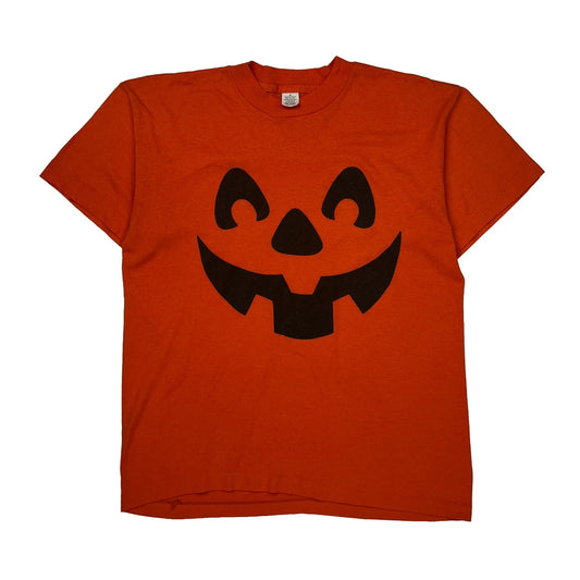 Halloween Pumpkin 1970S Single Stitch T-Shirt - XL Orange Cotton Blend