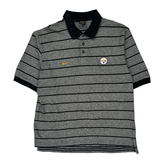 Pittsburgh Steelers Nike Nfl Polo Shirt - Medium Grey Cotton
