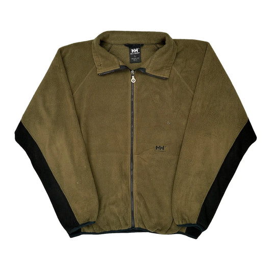 Helly Hansen Fleece Jacket - Large Khaki Polyester