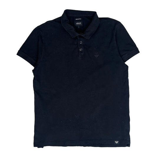 Armani Jeans Polo Shirt - Large Navy Cotton