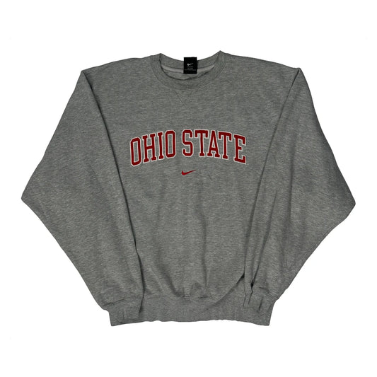 Ohio State Nike College Sweatshirt - Medium Grey Cotton Blend