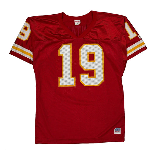 Made In USA Wilson Kansas City Chiefs Jersey - Large Red Polyester