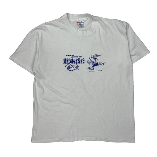 Oktoberfest Hanes Graphic T-Shirt - XL White Cotton Blend