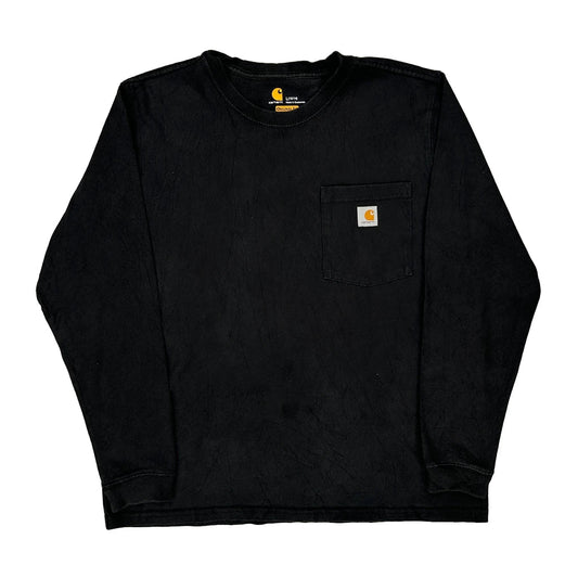 Vintage Carhartt Long Sleeve T-Shirt - Large Black Cotton