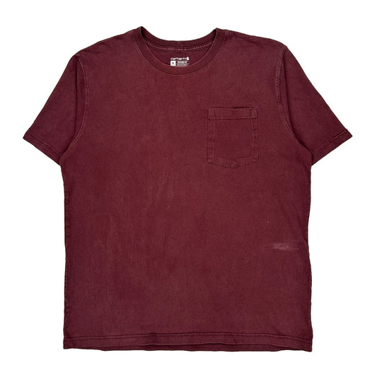 Carhartt T-Shirt - XL Burgundy Cotton