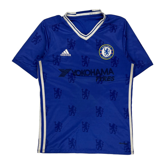 Chelsea Fc Adidas Football Shirt - Small Blue Polyester